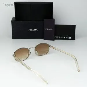 Prada Women Sunglasses Silver Yellow Grad Brown Oval PRB53S 1BC80K NEW AUTHENTIC s_wp_68c3fd94c4e7b41ca8ec3c19.webp main image 4